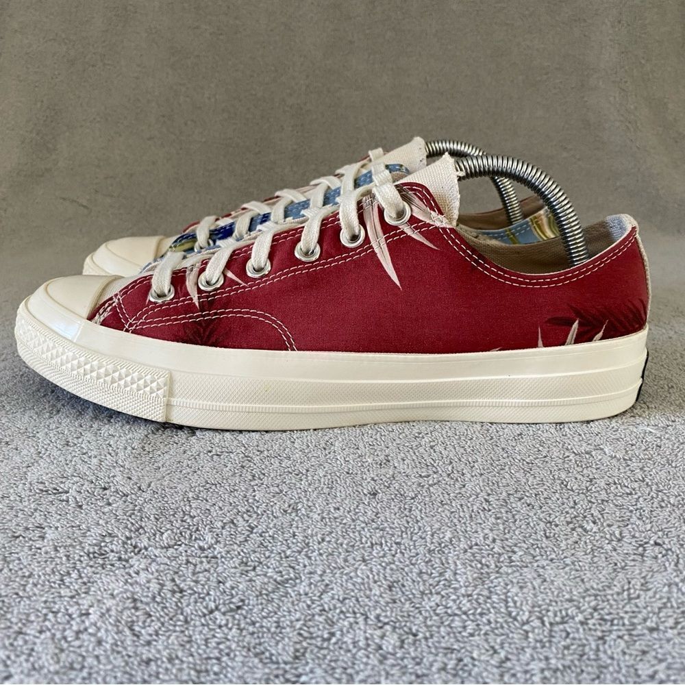 Converse Men 8 Hawaiian Tropical All Star Low Renew Sneaker Shoes Red Blue Beige - Picture 3 of 8